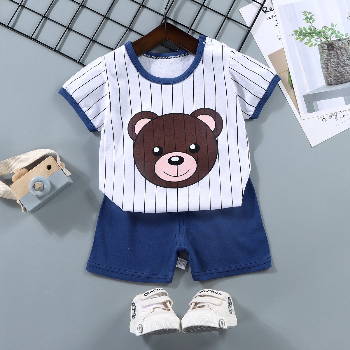 Multi-style Children's Short Sleeve Set Cotton Boys T-Shirt Summer Kids Girls Shorts Baby Clothing