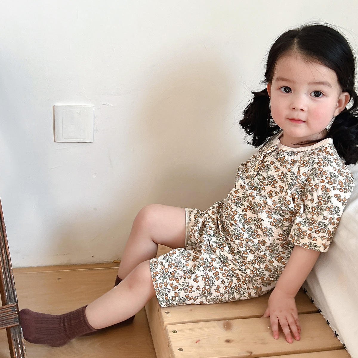 2024 Summer New Kids Clothes Children's Gauze Short Sleeve Shorts Set Bear Home Wear Suit Girls Pajamas boys clothing sets
