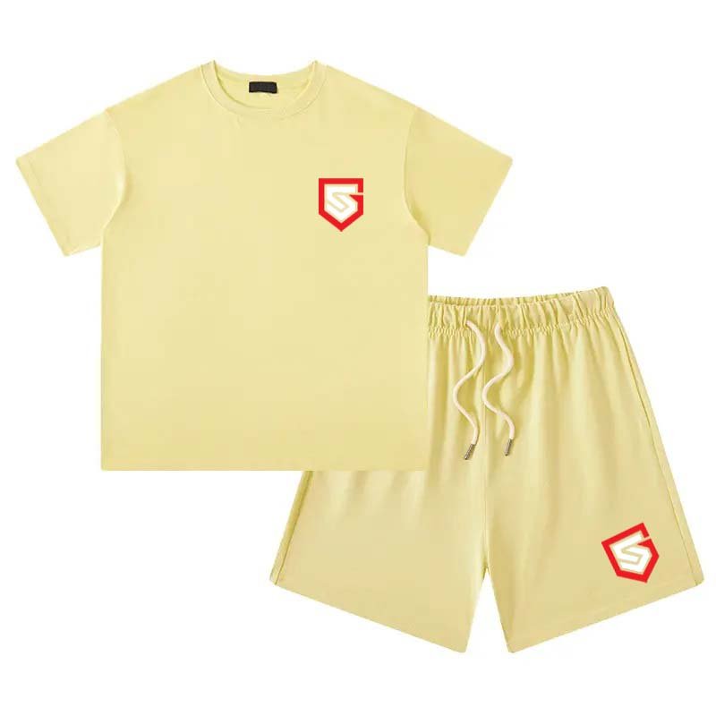 Children's Clothing Kids Boys Summer Casual Outfit Short-sleeved Plain Clothes bulk 2 pieces set