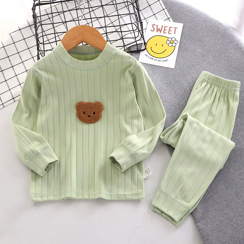 Wholesale of children's plush warm home clothing sets