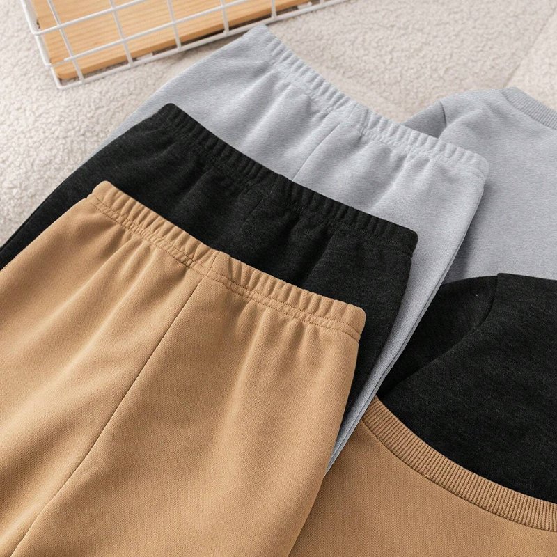 Bamboo cotton kids sweatsuit sets french terry children's tracksuits boys clothing sets custom winter kids streetwear boys