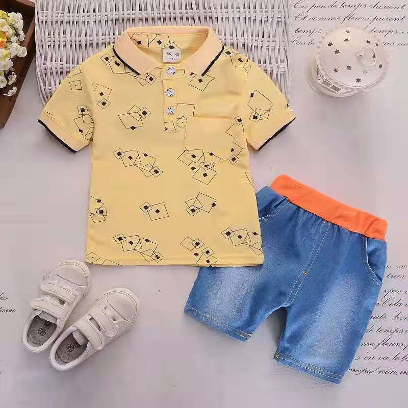 Toddler Boy Clothes Children Summer Clothing Boys Short Sets For Kids Clothes Sets T-shirt+Jeans Sport Suits 2 3 4 5 6 Years