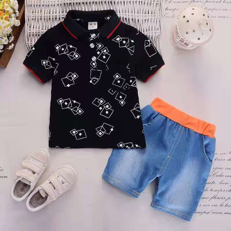 Toddler Boy Clothes Children Summer Clothing Boys Short Sets For Kids Clothes Sets T-shirt+Jeans Sport Suits 2 3 4 5 6 Years