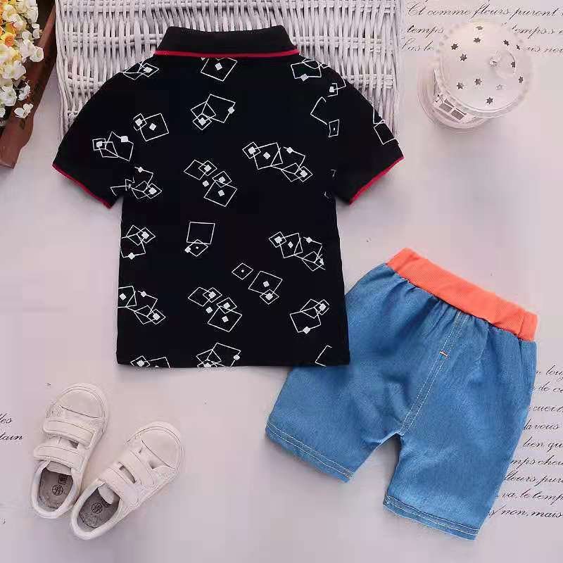 Toddler Boy Clothes Children Summer Clothing Boys Short Sets For Kids Clothes Sets T-shirt+Jeans Sport Suits 2 3 4 5 6 Years