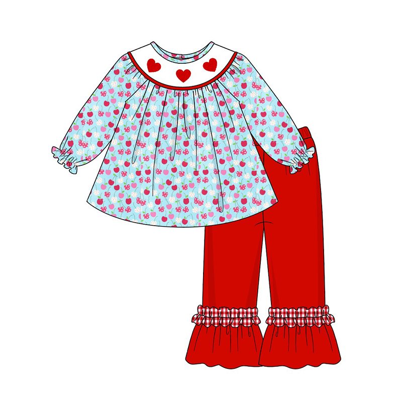 Wholesale Smocked boy set suit girl dress Embroidered baby boys' clothing sets customized
