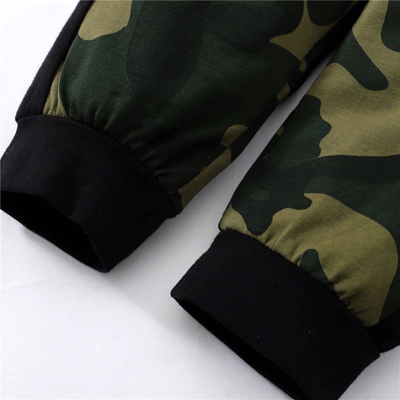 DADDY'S BOY clothing Milk-silk camouflage print track suits children baby boys gentleman outfits suits infant