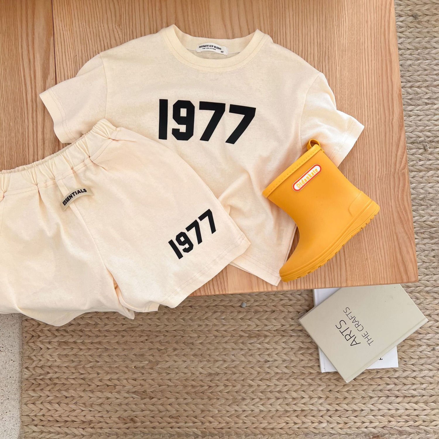 Baby Girl Boy Clothes Set 12-18 Months 1977 Short Sleeve Tshirt+Short 2 Piece Child Outfits Summer Sets for Kids