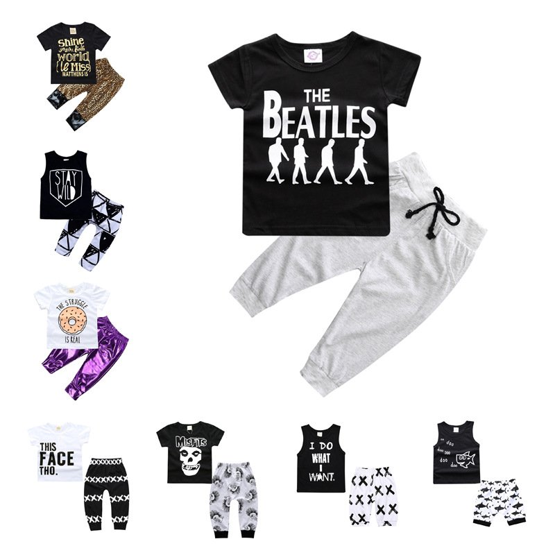 Ins Kids Clothes Sets Teen Boys Fashion Clothes Kids Clothing Set