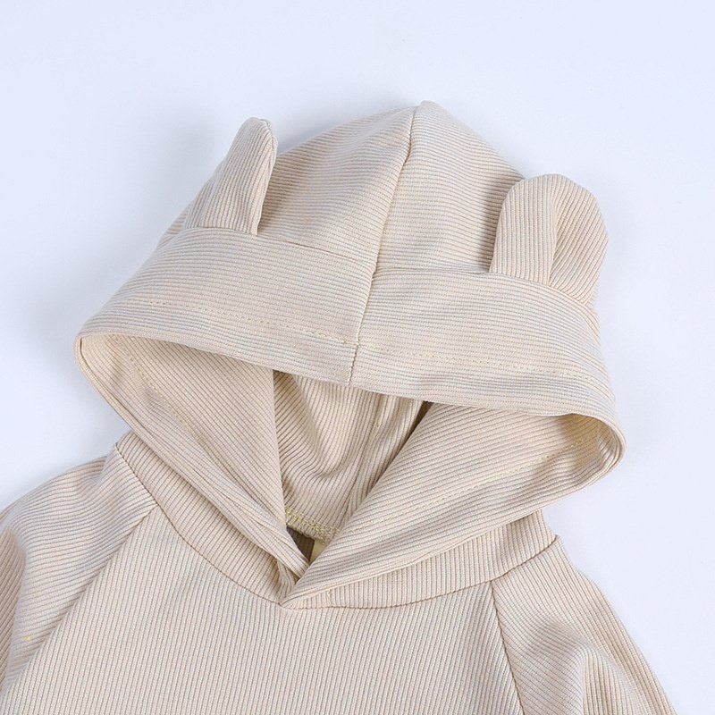 Wholesale solid color baby sets clothes chidren's clothing set soft long sleeve baby boy clothes