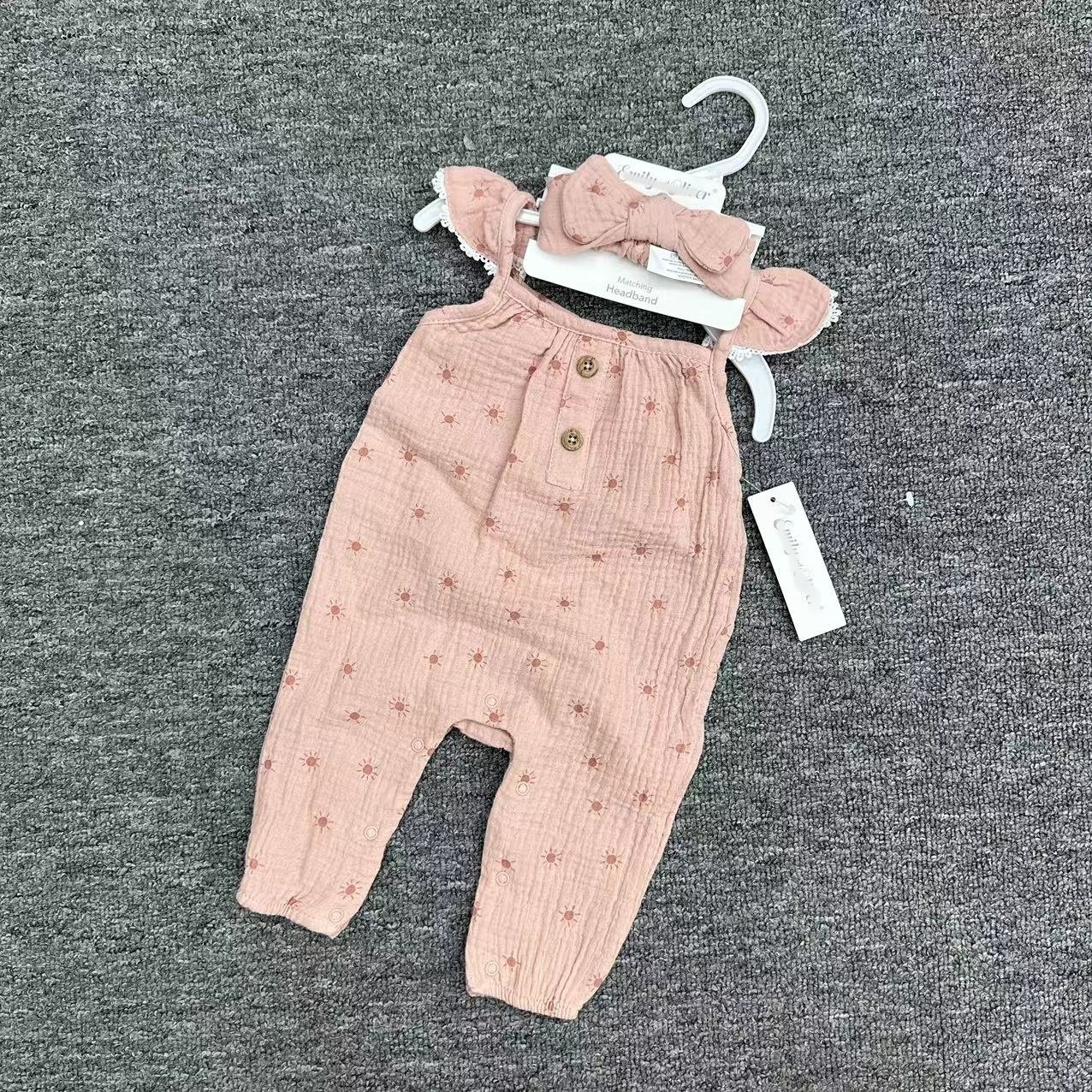 New Arrival High Quality Newborn Cool And Comfortable 2-Piece Sets Children Sleeveless Print Sets Baby Cotton Soft Sets
