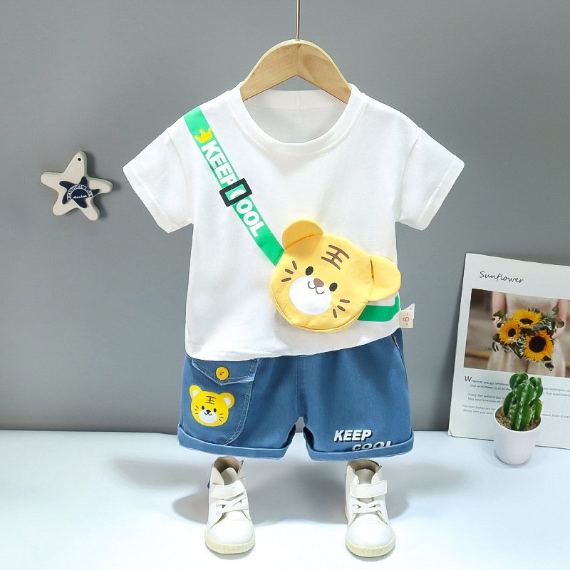2024 Factory New Designs Wholesale Summer Clothes for Children Short Sleeve Cartoon Fashion Kids Clothing