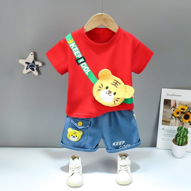 2024 Factory New Designs Wholesale Summer Clothes for Children Short Sleeve Cartoon Fashion Kids Clothing