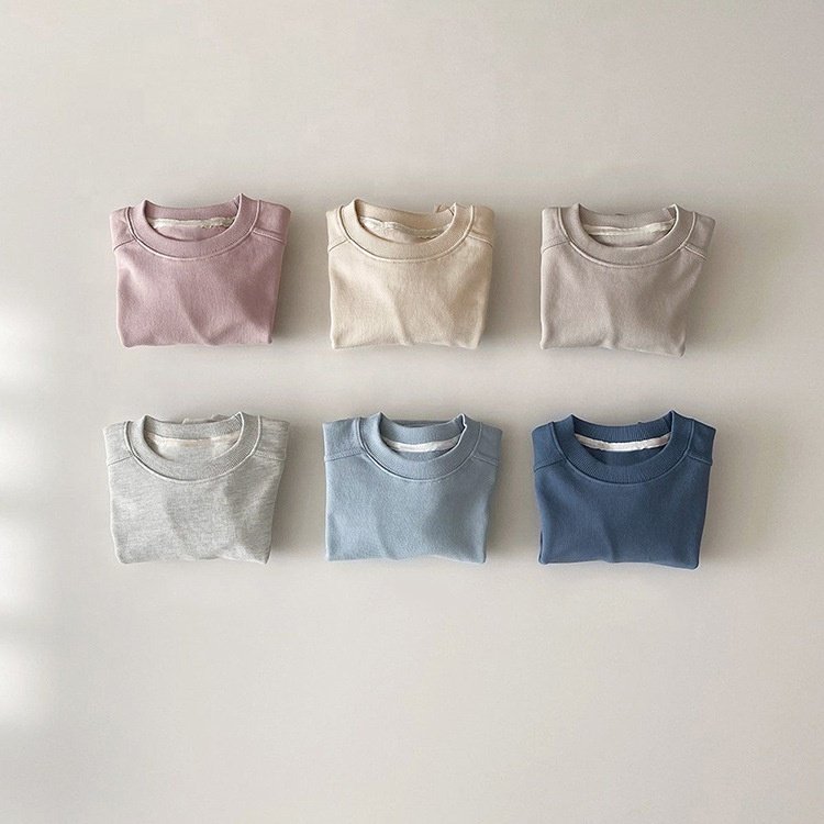 Popular Casual Kids Girls Oversize Pullover Sweater and Pants Boys Clothing Sets 3-4 Years