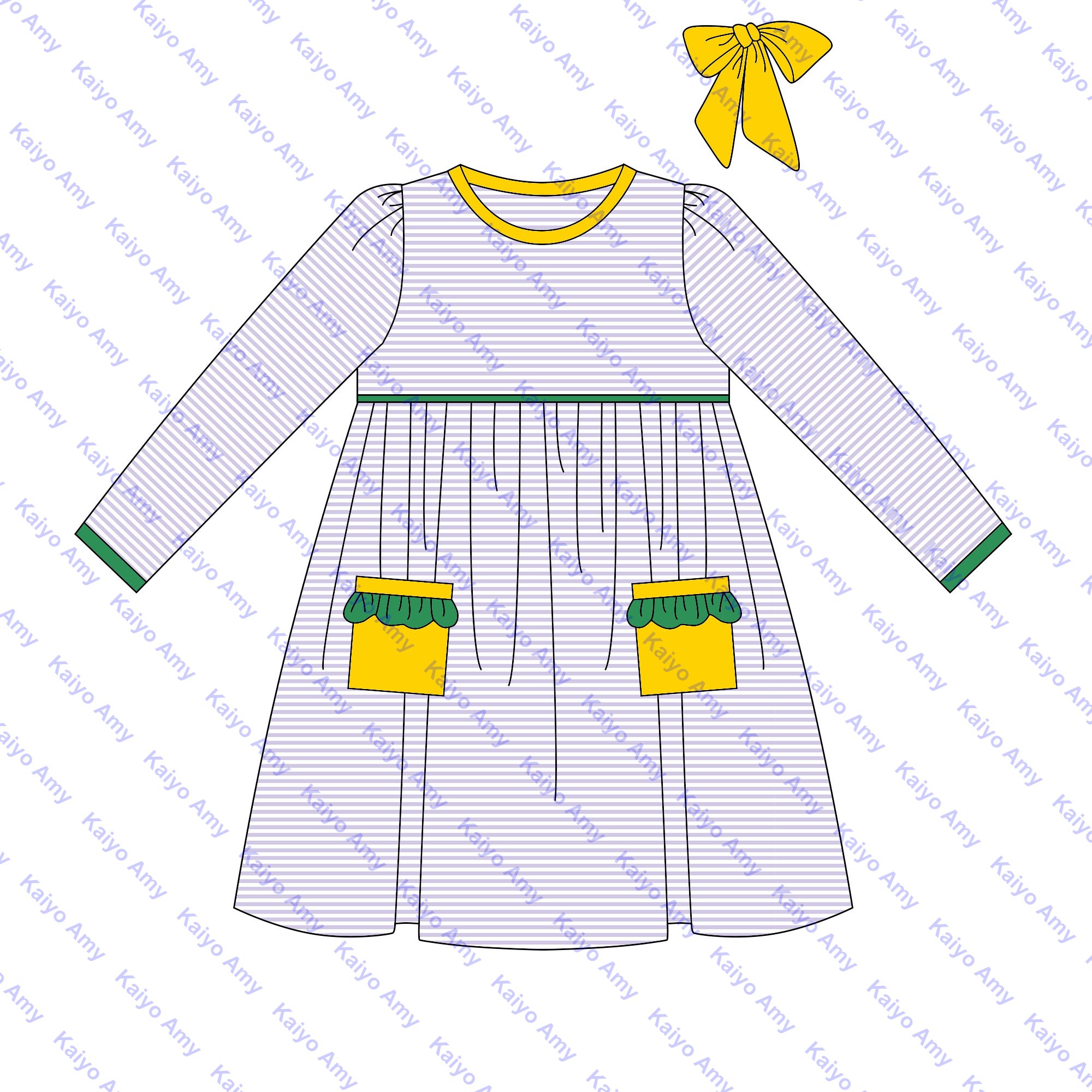 mardi gras clothing purple stripe custom t shirt and long pants boys outfits 2025 spring kids boys clothing set