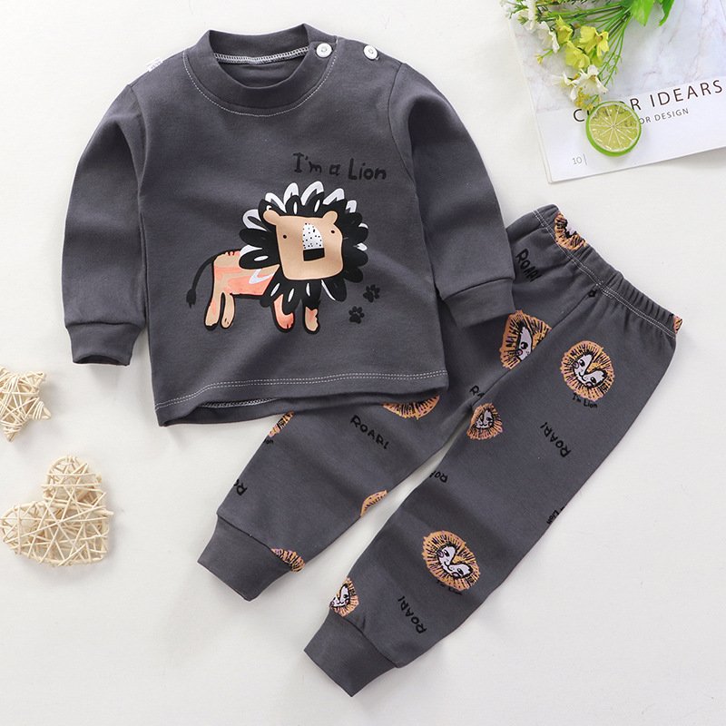 New Children's Cotton Underwear Set Boys Girls Infant Pajamas Home Clothing Wholesale