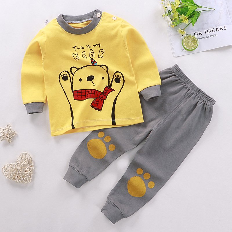 New Children's Cotton Underwear Set Boys Girls Infant Pajamas Home Clothing Wholesale