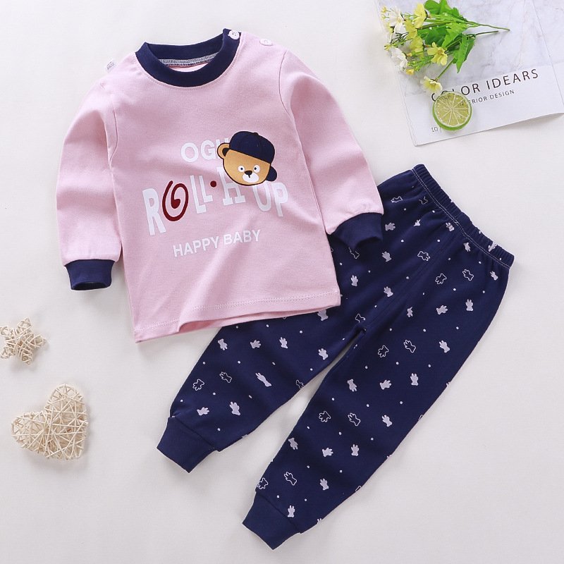 New Children's Cotton Underwear Set Boys Girls Infant Pajamas Home Clothing Wholesale