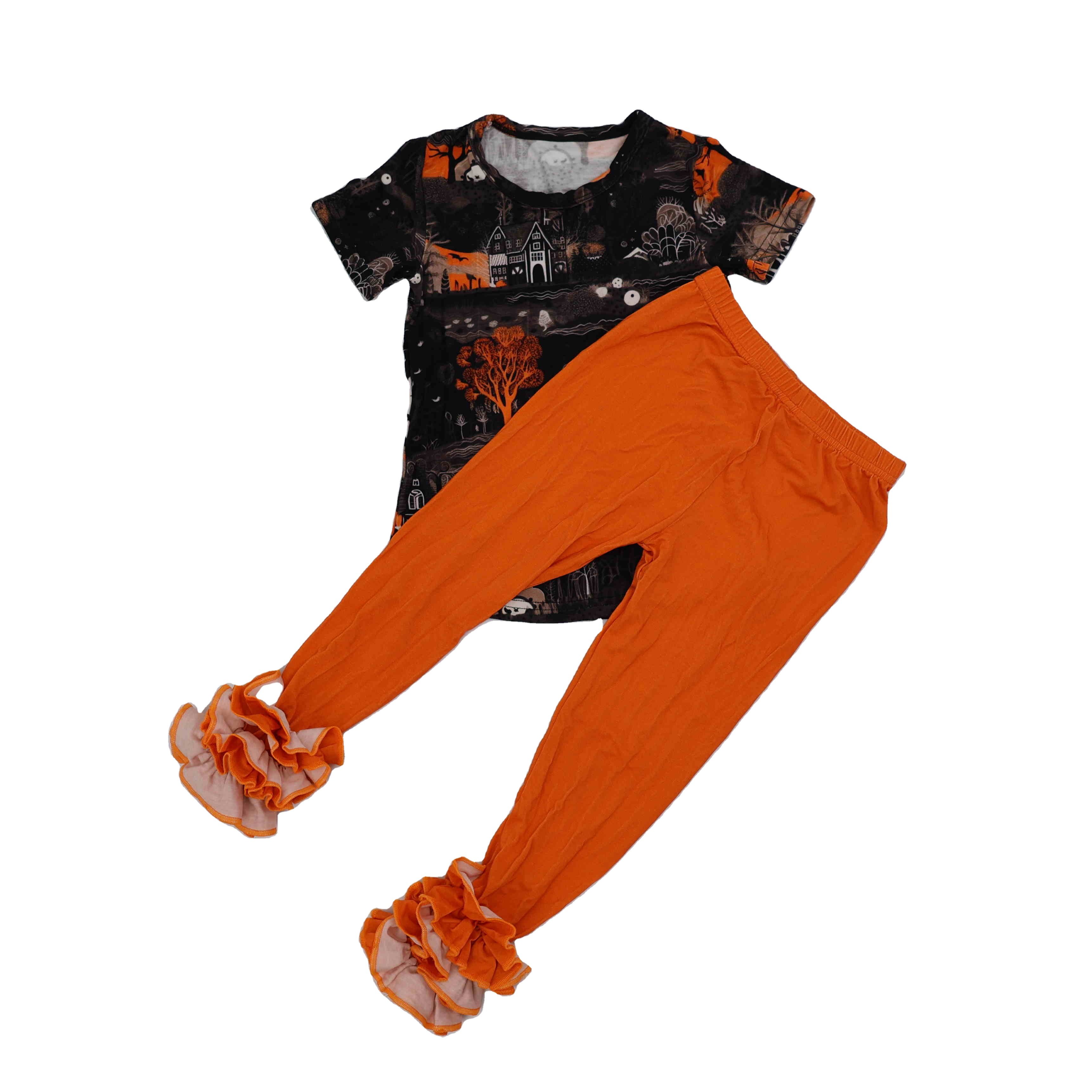 Qingli OEM Stylish Tween Girls Clothing Sets Winter Set For Girls Bamboo Waffle Milk Silk