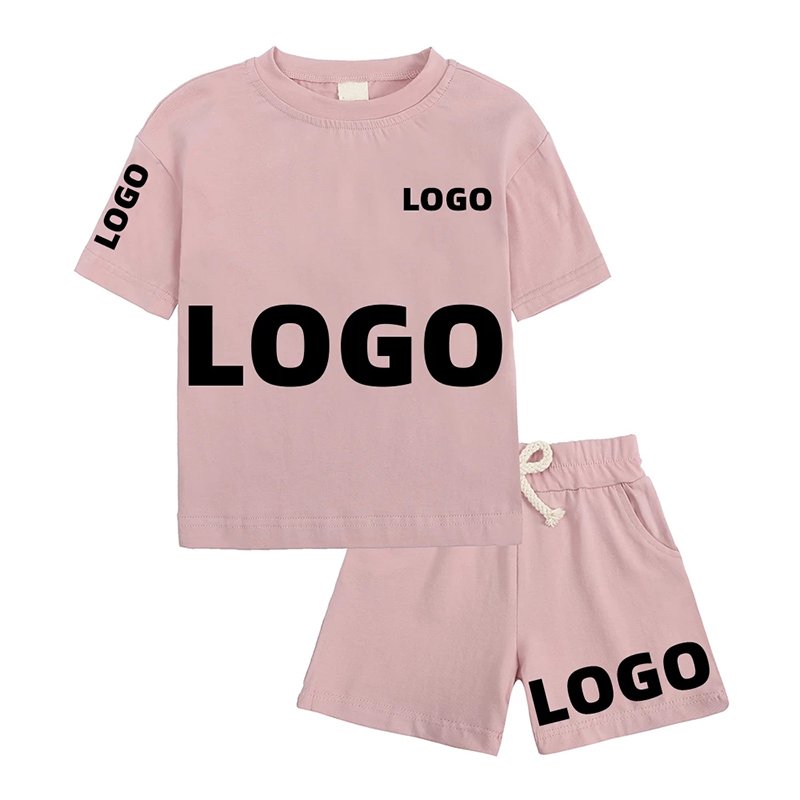 2-8 Years Kids Clothes 2 Piece Suit 100% Cotton Children Casual Sports T Shirt Shorts Summer Boys Clothing Sets