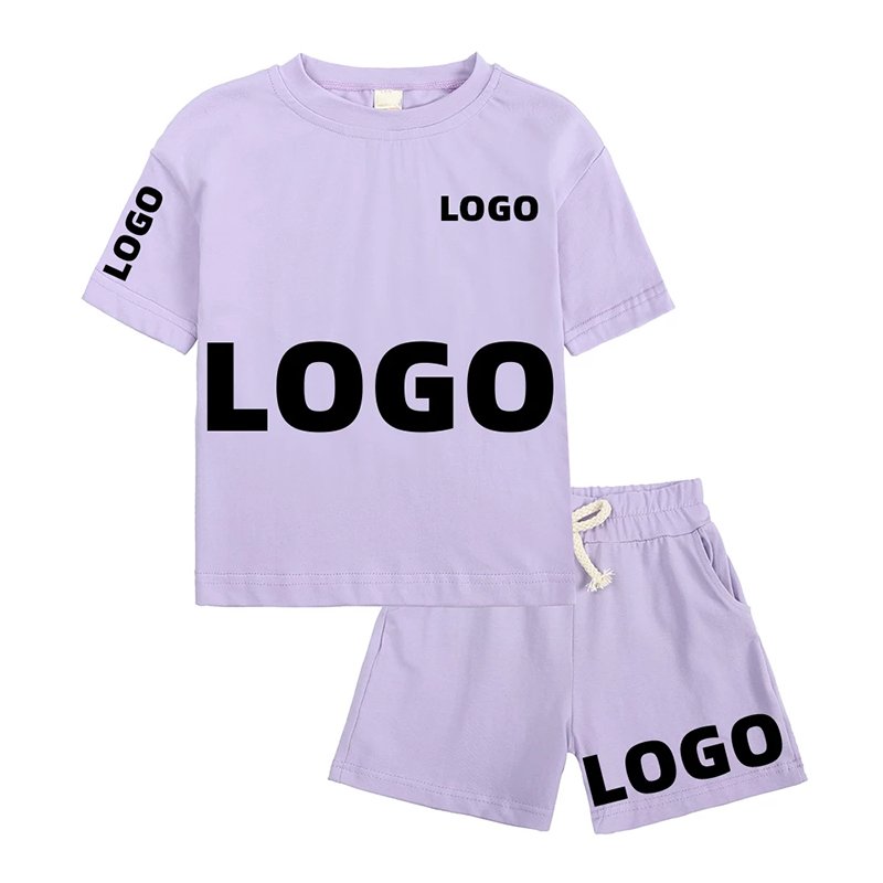 2-8 Years Kids Clothes 2 Piece Suit 100% Cotton Children Casual Sports T Shirt Shorts Summer Boys Clothing Sets