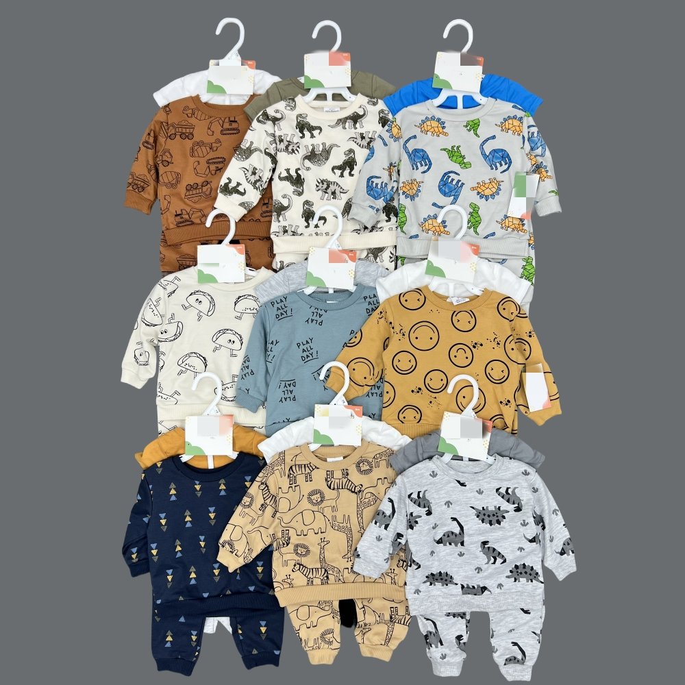 Wholesale Summer Autumn 0-24 Months New Born Baby Boys Cotton Clothes Sets Babies Casual Clothing 4 Pcs Suits
