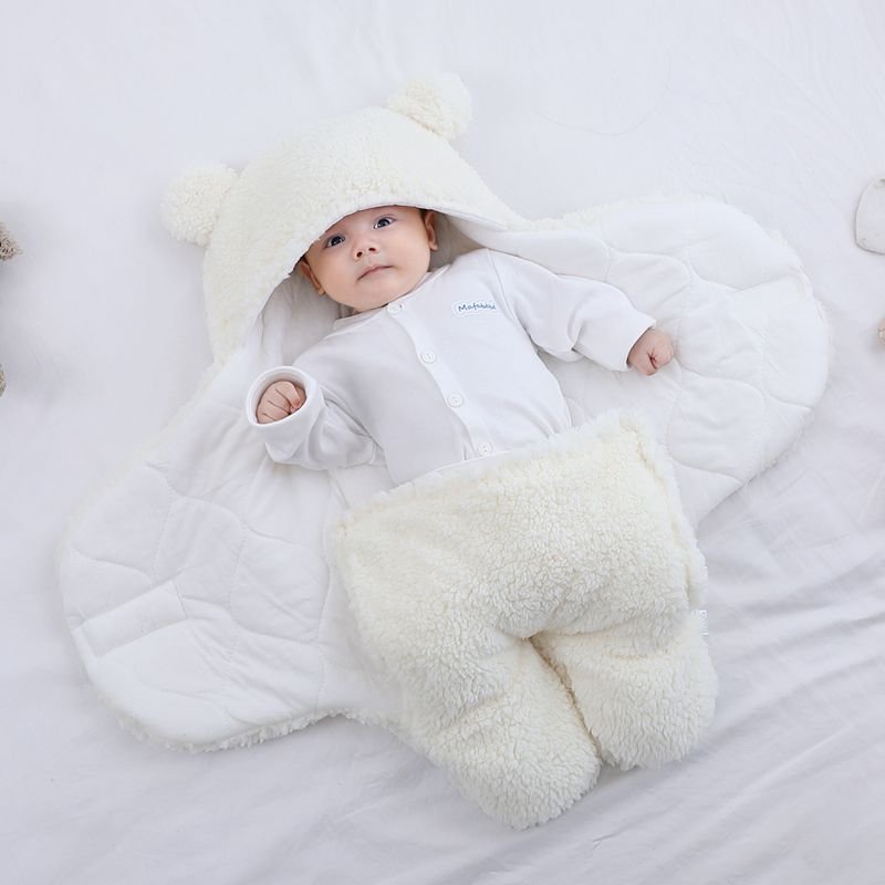 Winter Newborn Baby Blanket boy Girl Sleeping Bag Warm Baby Wrap Blanket Clothes Newborn Baby Blanket