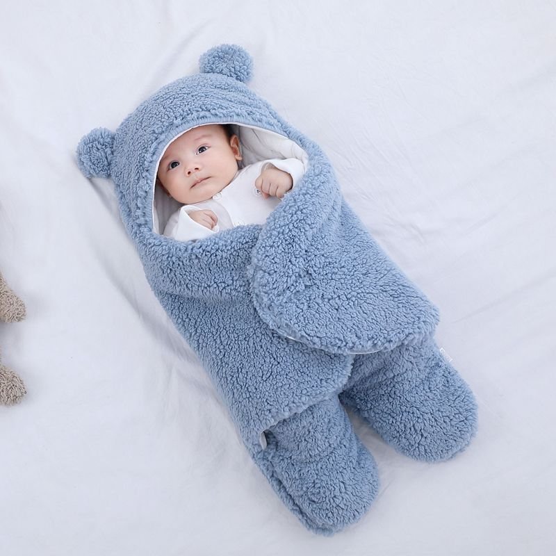 Winter Newborn Baby Blanket boy Girl Sleeping Bag Warm Baby Wrap Blanket Clothes Newborn Baby Blanket