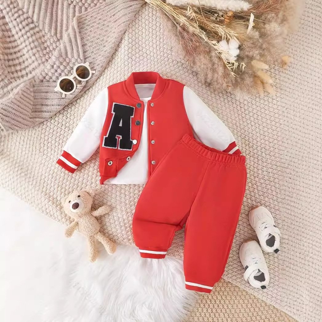 New Wholesale Autumn Spring 2pcs Outwear Suit Casual Clothing Sets for Boys KIds
