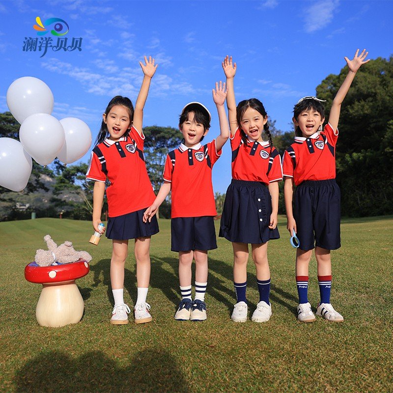 Summer School Uniform set Primary And Secondary School Students Class Sports Performance Uniform Kindergarten Uniform