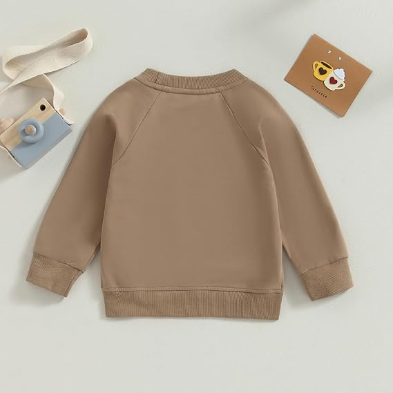 Organic Cotton baby pullover Custom sweatshirt Eco friendly Children Sweatshirt Sustainable boys clothing sets 3-4 years