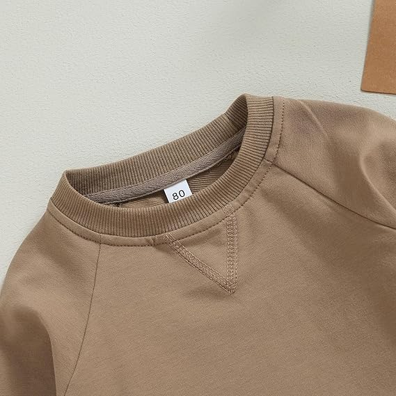 Organic Cotton baby pullover Custom sweatshirt Eco friendly Children Sweatshirt Sustainable boys clothing sets 3-4 years