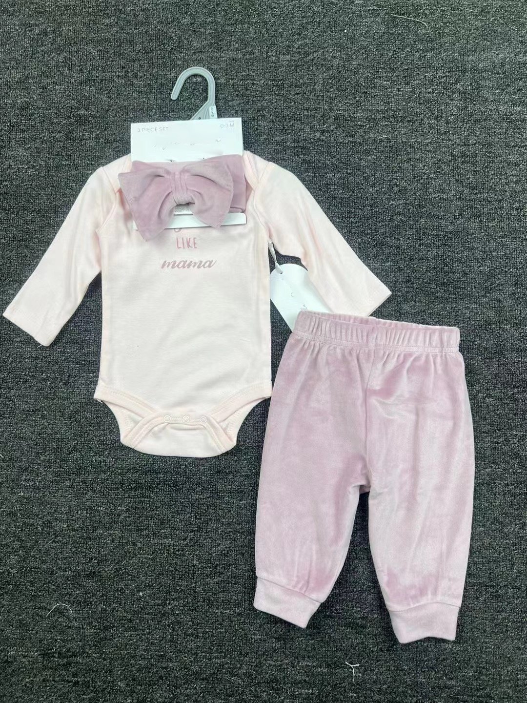 New Arrival Newborn Cartoon Headband Long Sleeve Onesies And Long Pants 3-Piece Sets Baby Cotton Confortable Sets Baby Cute Set