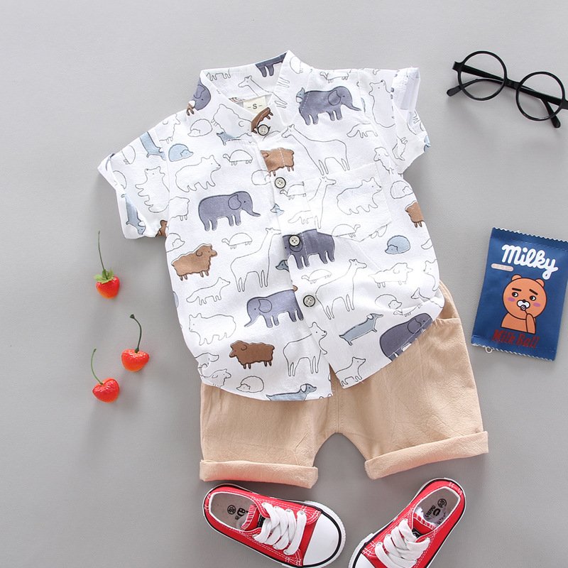 Fashion Baby Boy's Suit Summer Casual Clothes Set Top Shorts 2PCS Baby Clothing Set for Boys Infant Suits Kids Clothes