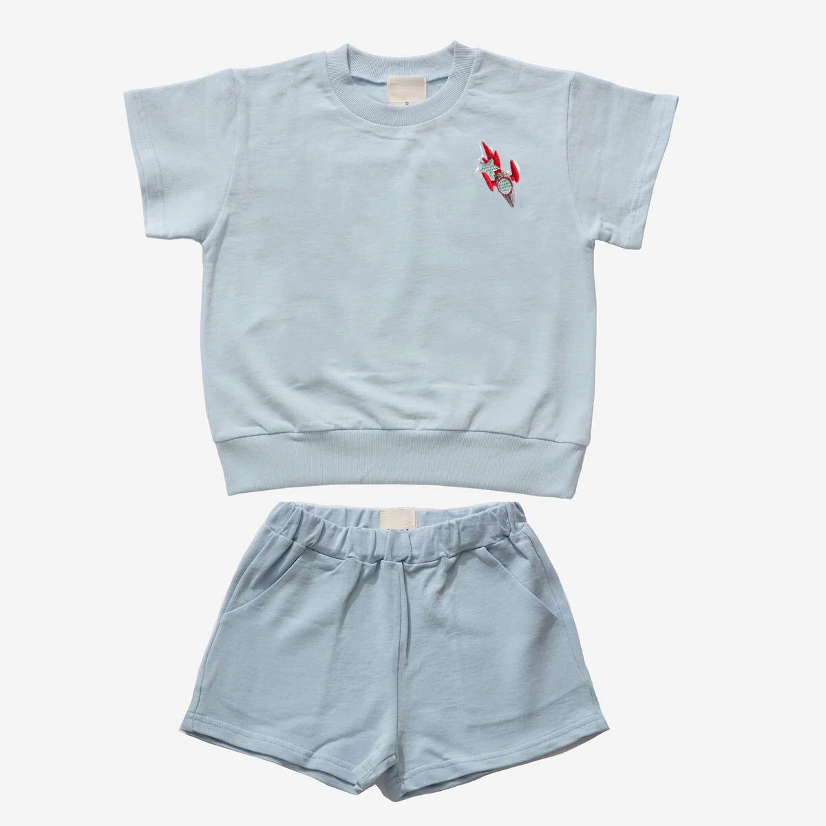 New Product Explosion t-shirt and shorts cool outfit rocket printing little boys' clothing sets