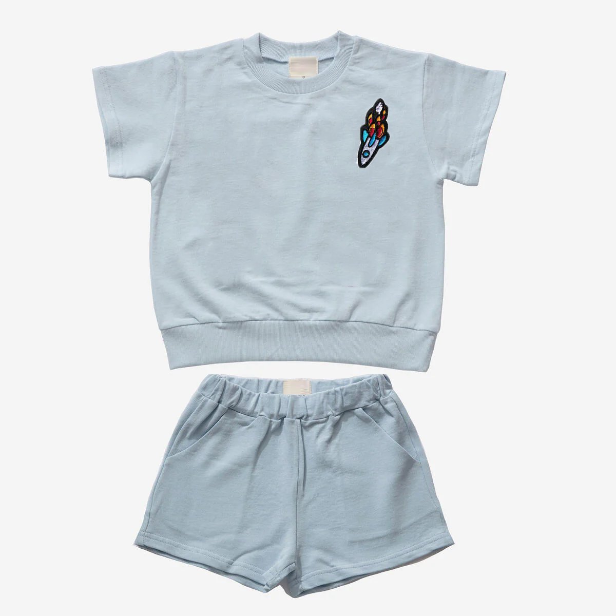 New Product Explosion t-shirt and shorts cool outfit rocket printing little boys' clothing sets