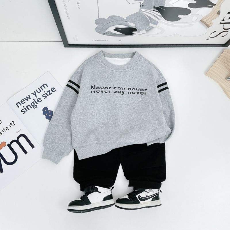 Children Clothing 2 Piece Set 100% Cotton Tops Shirts And Sweat Pants Clothes Sets Children's Clothing Sets For Boys
