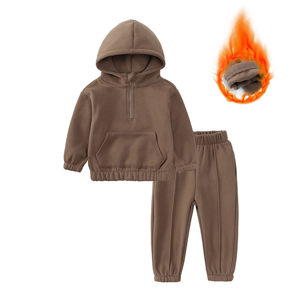 2023 Children'S Cotton 2 Piece Girls Boys Long Sleeved Kids Clothing Trousers Embroidery Boys Clothing Custom Logo Hoodies Set