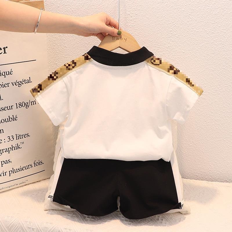 2022 luxury designer children's baby short sleeved suits all baby clothes polo style boys clothing sets