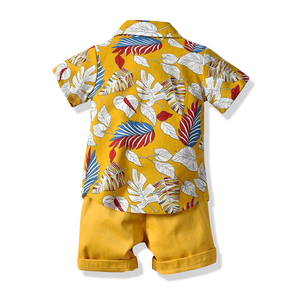 Toddler Kids Boutique 2pcs Boy Clothing Sets Cotton Shirt Outfit Short Sleeve Children Kids Summer