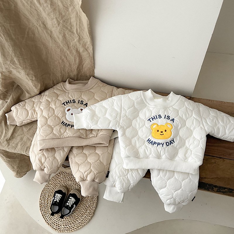 New Winter Autumn Baby Boys Clothing Full Sleeve Pants 2pcs Sets Cotton Warm outfits Children Clothing Toddler boys clothing set