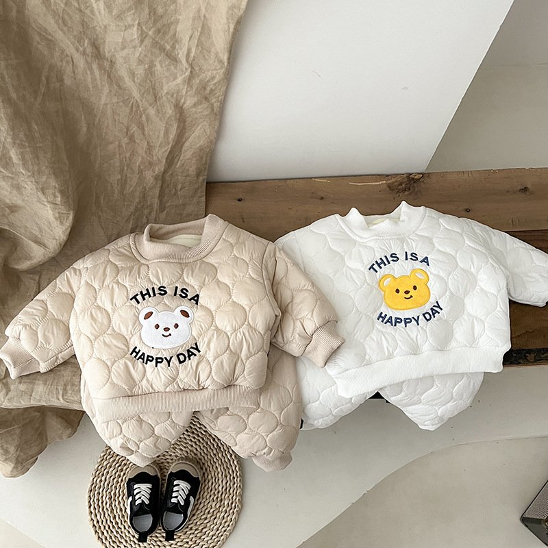 New Winter Autumn Baby Boys Clothing Full Sleeve Pants 2pcs Sets Cotton Warm outfits Children Clothing Toddler boys clothing set