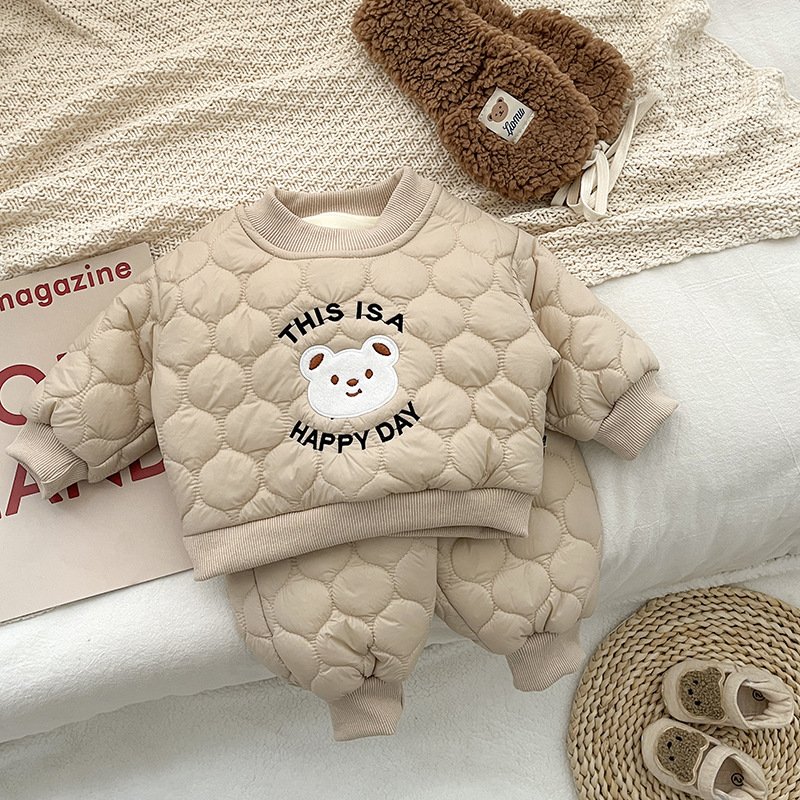 New Winter Autumn Baby Boys Clothing Full Sleeve Pants 2pcs Sets Cotton Warm outfits Children Clothing Toddler boys clothing set