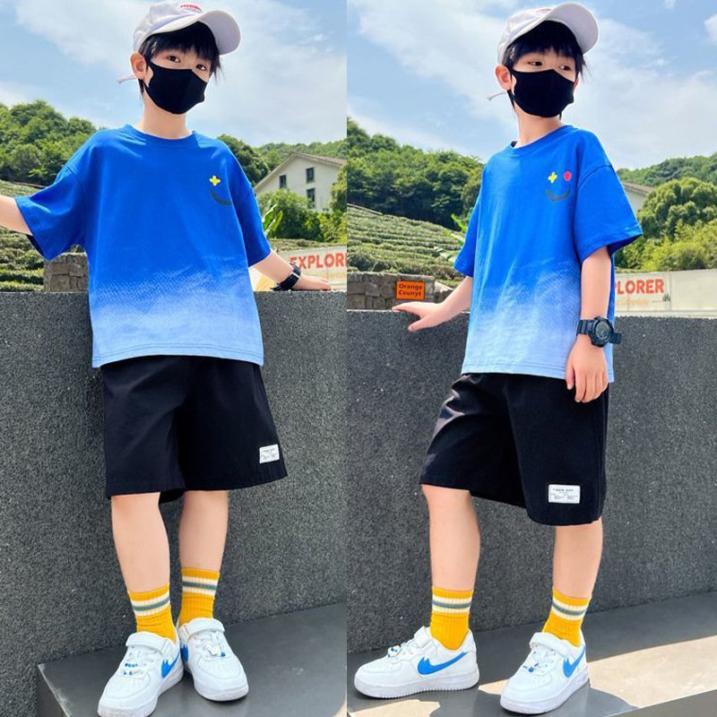 Hao Baby Children's Boys' Summer Set 2023 New Summer Boys' Sports Thin Summer Cool and Handsome Trend