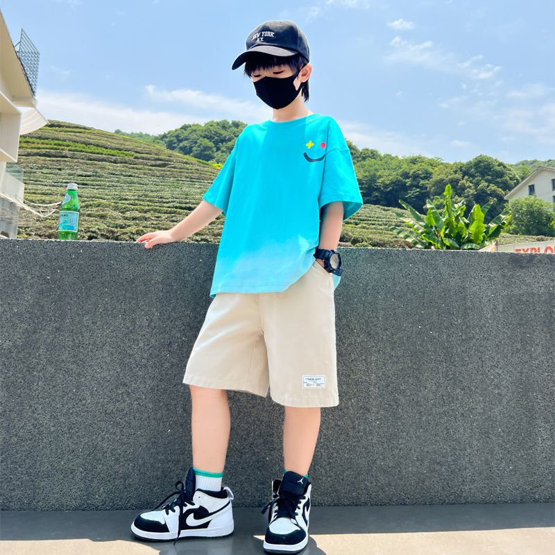 Hao Baby Children's Boys' Summer Set 2023 New Summer Boys' Sports Thin Summer Cool and Handsome Trend