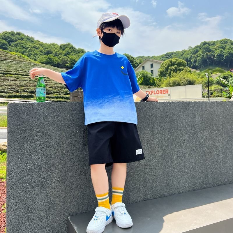 Hao Baby Children's Boys' Summer Set 2023 New Summer Boys' Sports Thin Summer Cool and Handsome Trend
