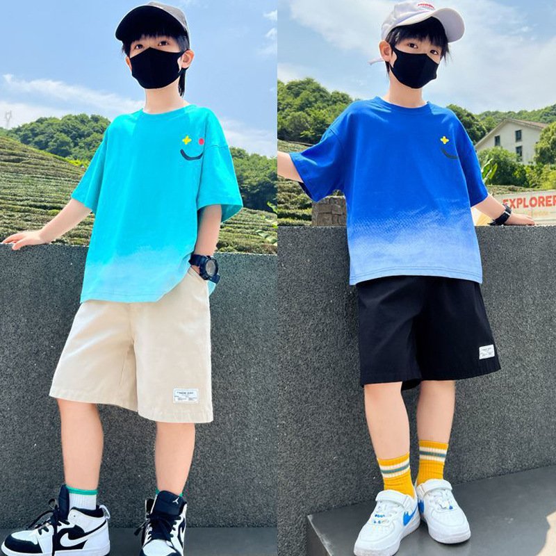 Hao Baby Children's Boys' Summer Set 2023 New Summer Boys' Sports Thin Summer Cool and Handsome Trend