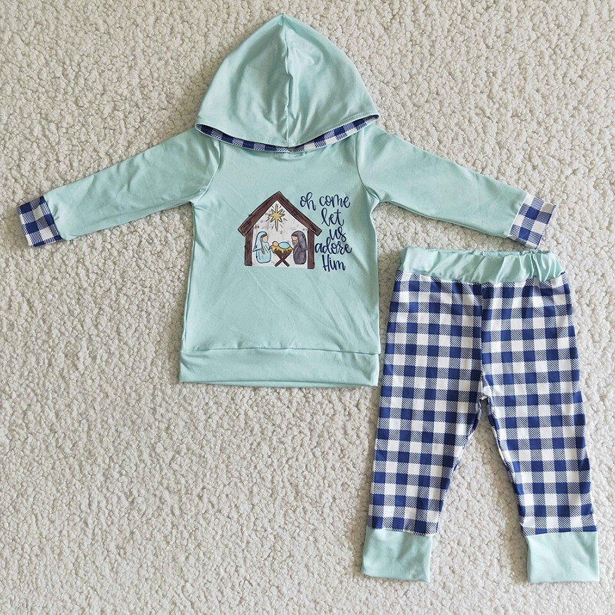 2021 RTS Baby Boys Fashion Little Kids Autumn Hoodie Tee Shirt Top Pants Camo Outfits Clothing 2Pcs Fall Cute Boy Clothes Sets