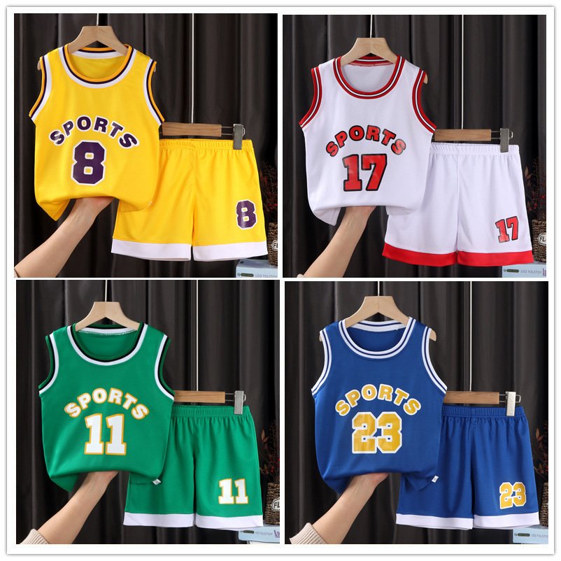 Boys and girls basketball suits team uniforms outdoor sportswear 1-12 years old short-sleeved jerseys