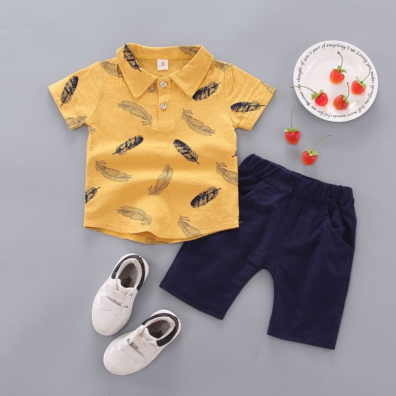 In stock baby boy clothes summer clothes 6 month baby boy drip clothes boys age 18