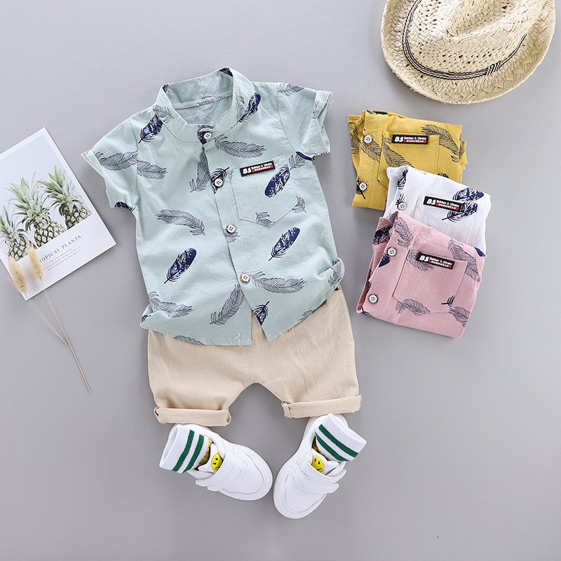 1-4 Years Children Clothes Summer 2 Piece Set Boy Outfit Kids Baby Toddler Boy Clothing Sets